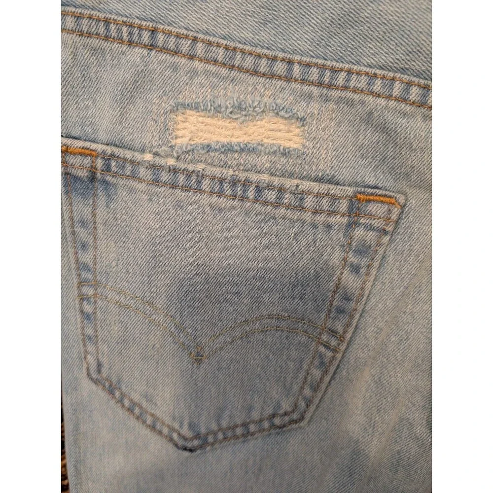 Levi's 412 Mens Jorts Distressed Frayed Hem Jean Shorts 29 Bermuda Slim Fit